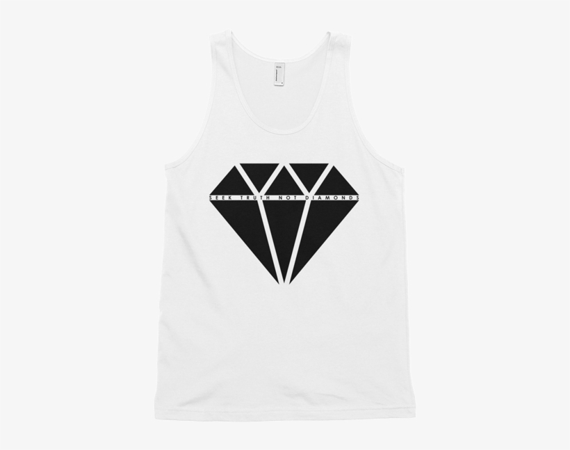 White Sek Truth Not Diamonds Mens Tank Top - Diamond Vector, transparent png #9687298