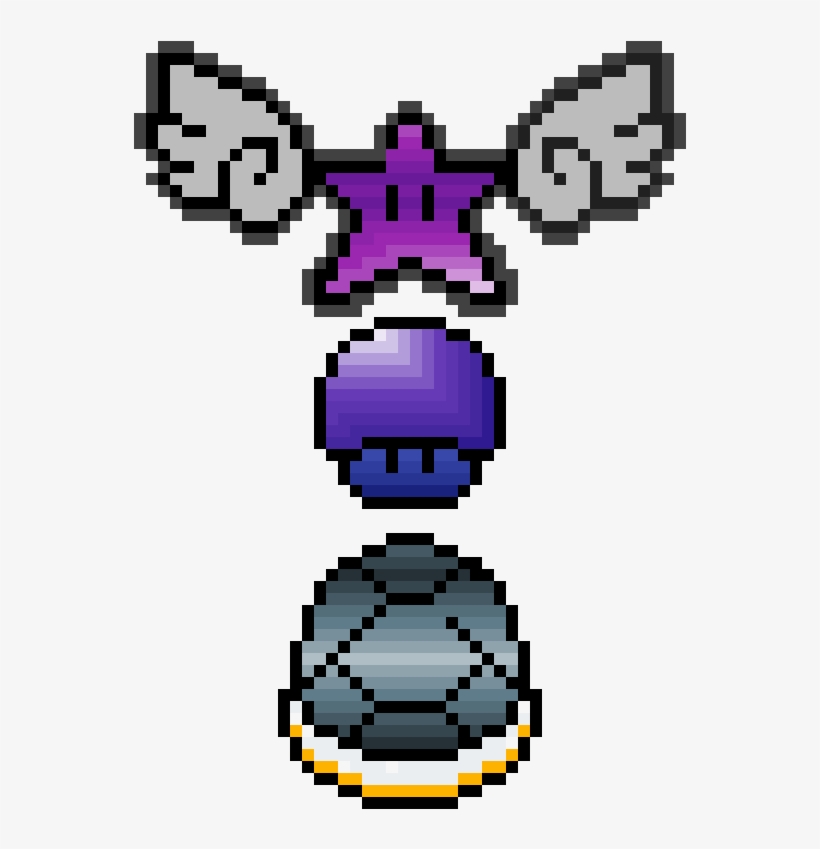 Fliying Mario Star - Pixel Art, transparent png #9687377