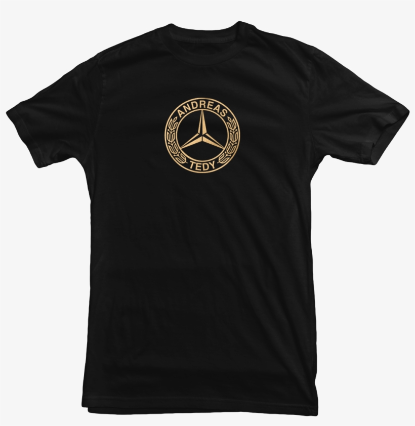Mercedes Gold Logo Tee - T-shirt, transparent png #9687420