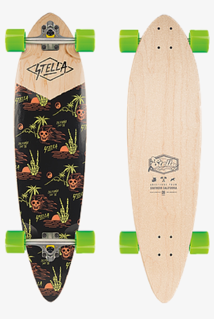 2018 Stella Blunt Nose Hula Pintail 38" Longboard Complete - Longboard, transparent png #9687421
