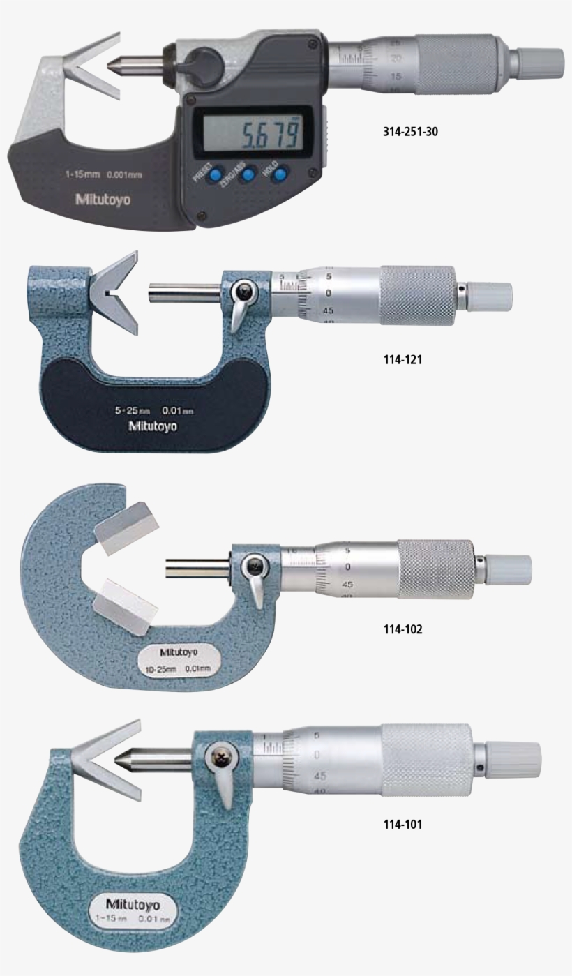Specifications - V Anvil Micrometer, transparent png #9688006
