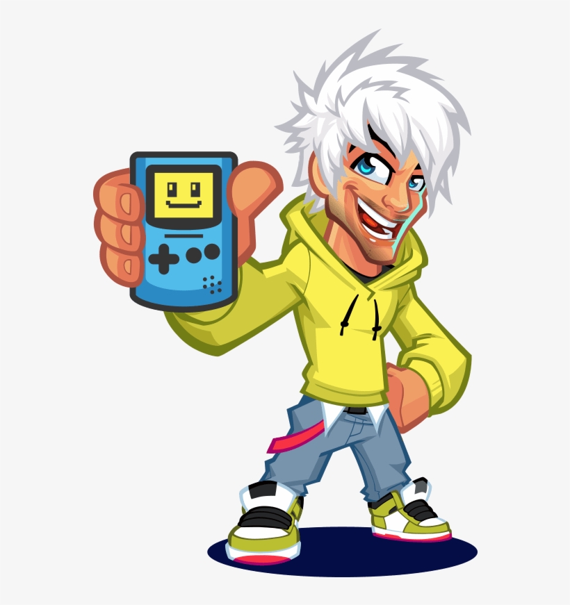 Retrosix Mascot Logo Gameboy Color - Cartoon, transparent png #9688174