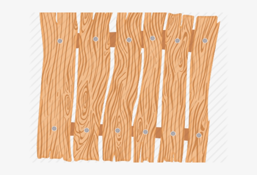 Drawn Wood Wood Fence - Plywood, transparent png #9689319