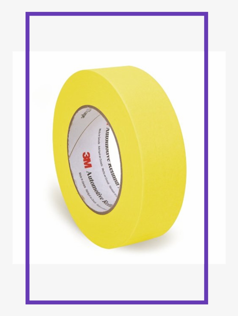 3m 06654 Refinish Masking Tape, 36 Mm X 55 M, Yellow, - Art, transparent png #9689508