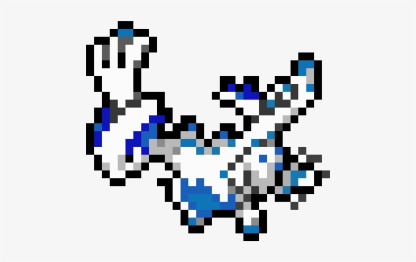 Pixel Clipart Lugia - Shiny Pokemon Pixel Art, transparent png #9689600