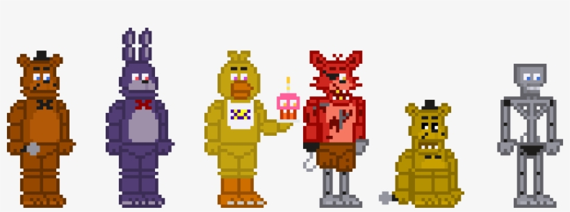 Fnaf 1 Stylized Sprites - Fnaf 2 Withereds, transparent png #9689602