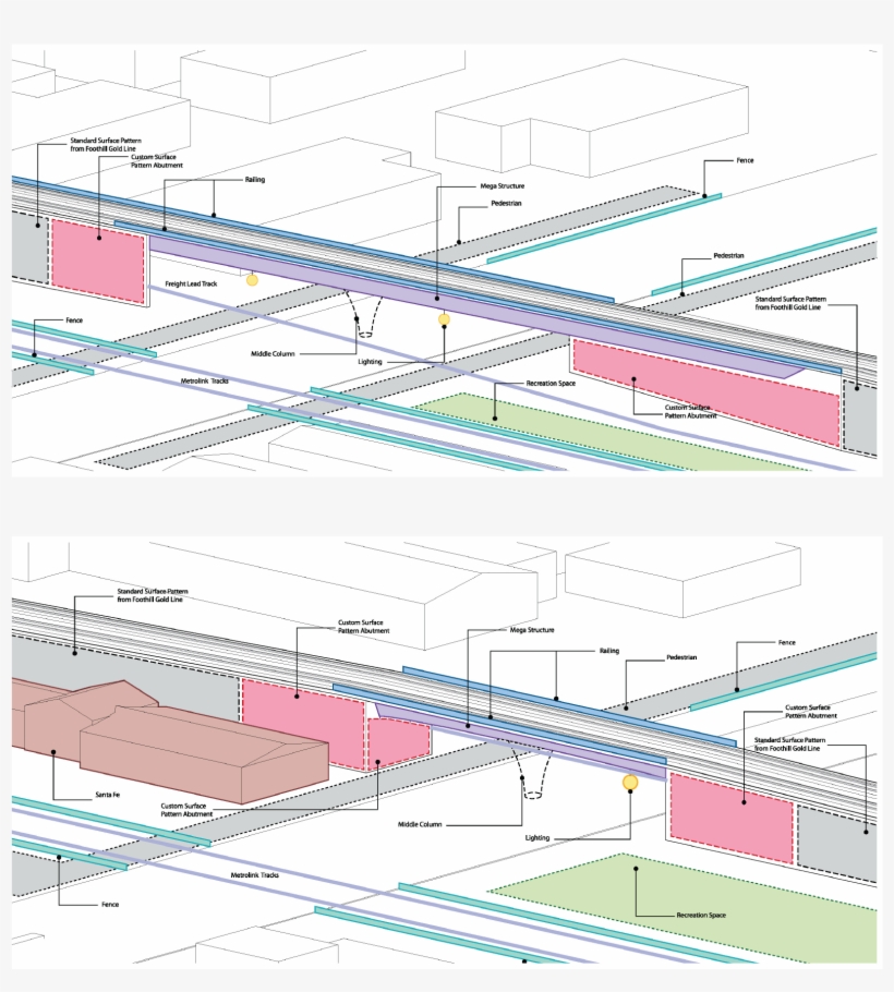 Gold Line Bridge Study At Towne And Garey - Diagram, transparent png #9690677