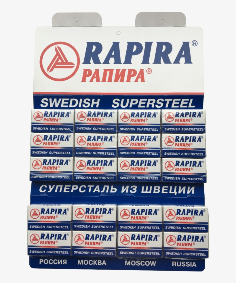 Rapira Swedish Supersteel Razor Blade - Label, transparent png #9690911