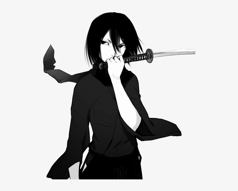 Samurai - Black And White Mikasa, transparent png #9690992
