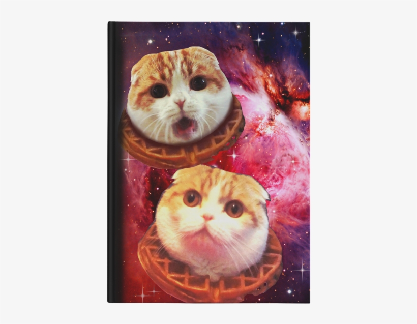 Space Waffles Hardcover Notebook - Scottish Fold, transparent png #9691722