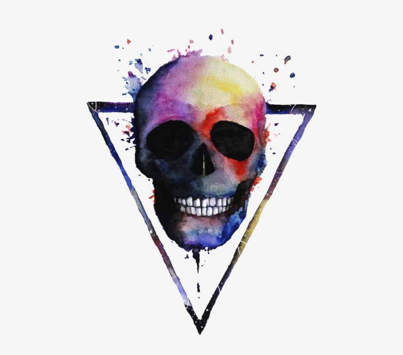 Skull Painting Colorful, transparent png #9692232