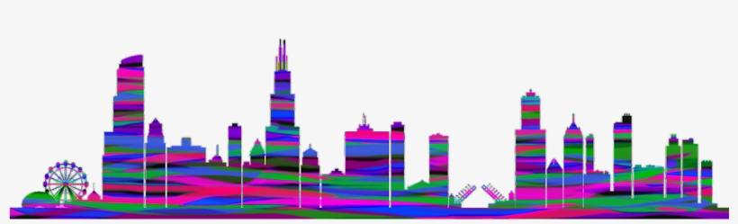 5th Floor - Chicago Ballroom - Black Chicago Skyline Silhouette, transparent png #9692345