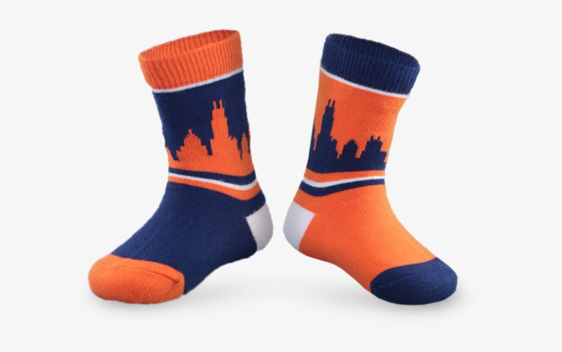 Official Chicago Skyline Socks For Mini Bears Fans - Sock, transparent png #9692461
