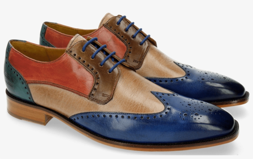 Derby Shoes Jeff 14 Electric Blue Rose Mid Brown Red - Shoe, transparent png #9692505