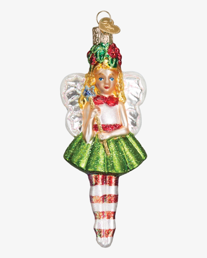 Old World Christmas Holly Fairy Glass Ornament, transparent png #9692509