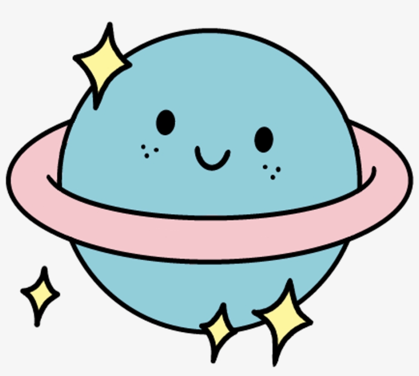 #planet #cute #saturn #jupiter #uranus #neptune #smile - Cute Saturn Clipart, transparent png #9692789