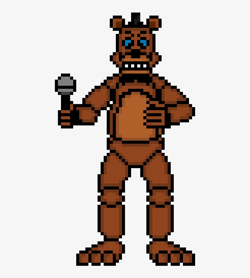 Pixel Freddy Fazbear - Pixel Art, transparent png #9693004