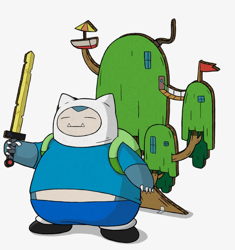 Snorlax As Finn The Human - Cartoon, transparent png #9693545