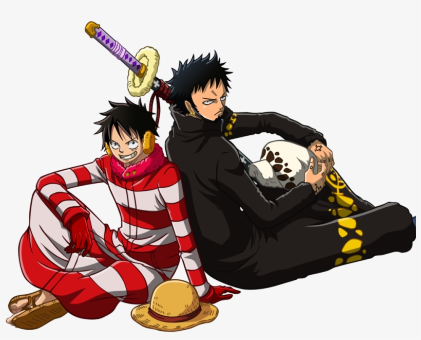 Luffy And Law By Narusailor, transparent png #9693716
