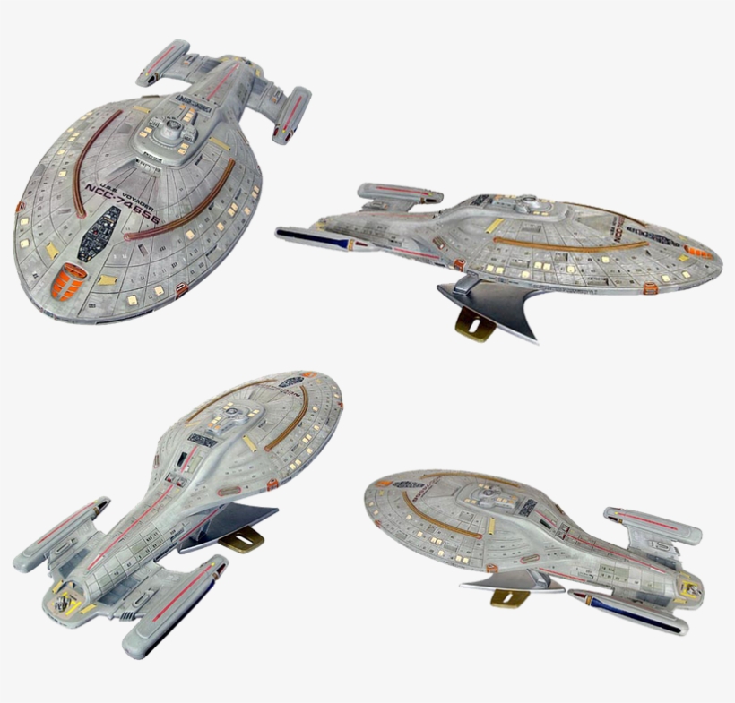 Space Ship Model, Star Trek, Uss Voyager, Isolated - Star Trek: Voyager, transparent png #9694098