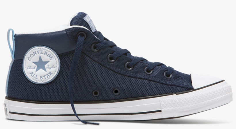 Chuck Taylor All Star Uniform Mid Top Navy - 163403 Converse, transparent png #9694464