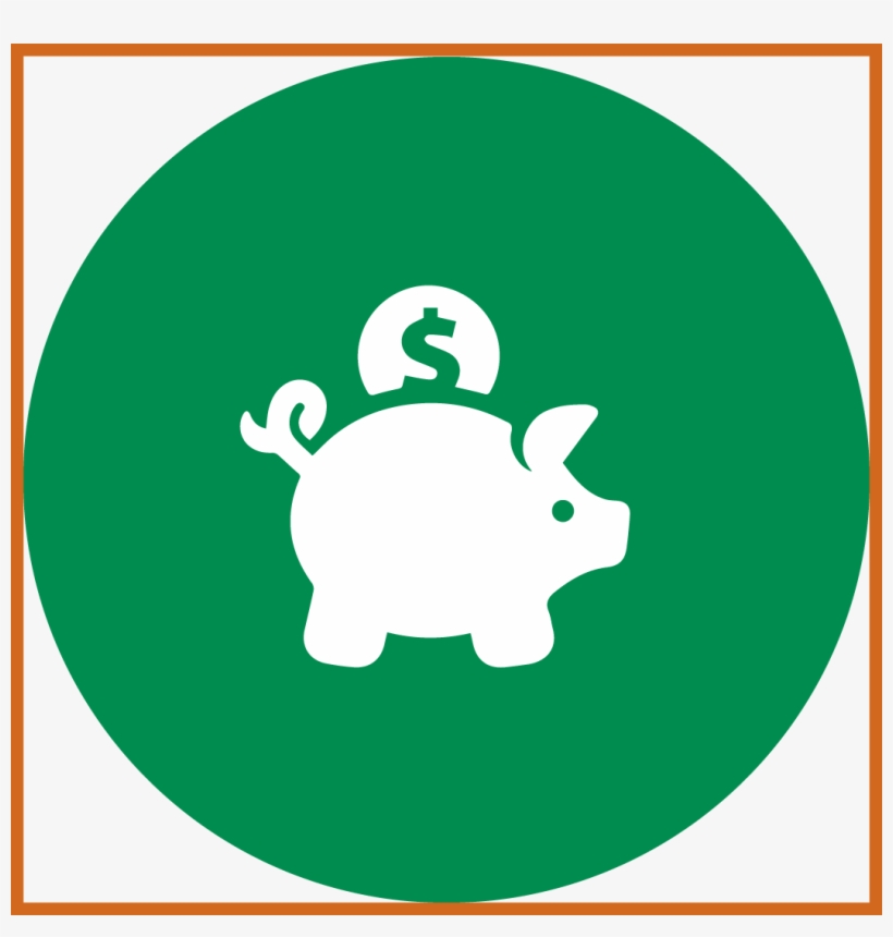 Green Clipart Piggy Bank - Financial Wellness Icon, transparent png #9694467