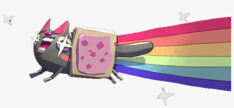 Nyan Cat Clipart Rainbow Cat - Nyan Cat Gato Arcoiris, transparent png #9694694