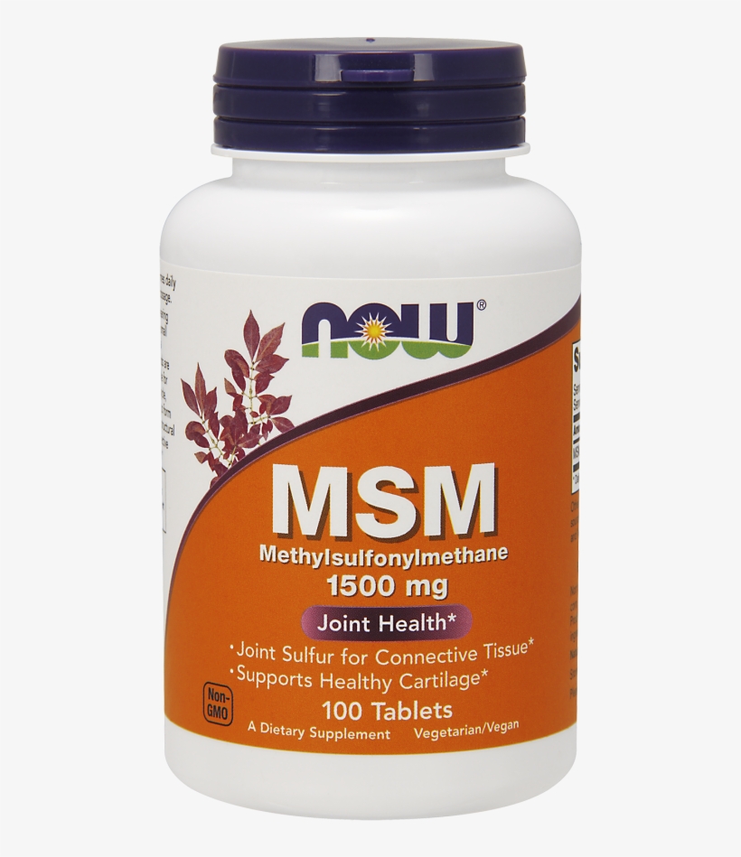 Msm 1500 Mg Tablets - Now L Arginine, transparent png #9695006