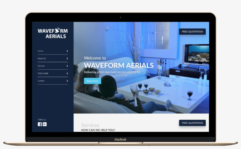 Web Design Project For Waveform Aerials - Led-backlit Lcd Display, transparent png #9696004