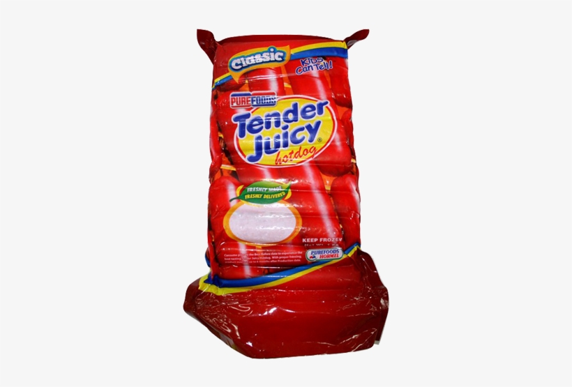 Purefoods Tender Juicy Hotdog Classic Regular 1kg Purefoods - Purefoods Tender Juicy Regular Hotdog, transparent png #9696757