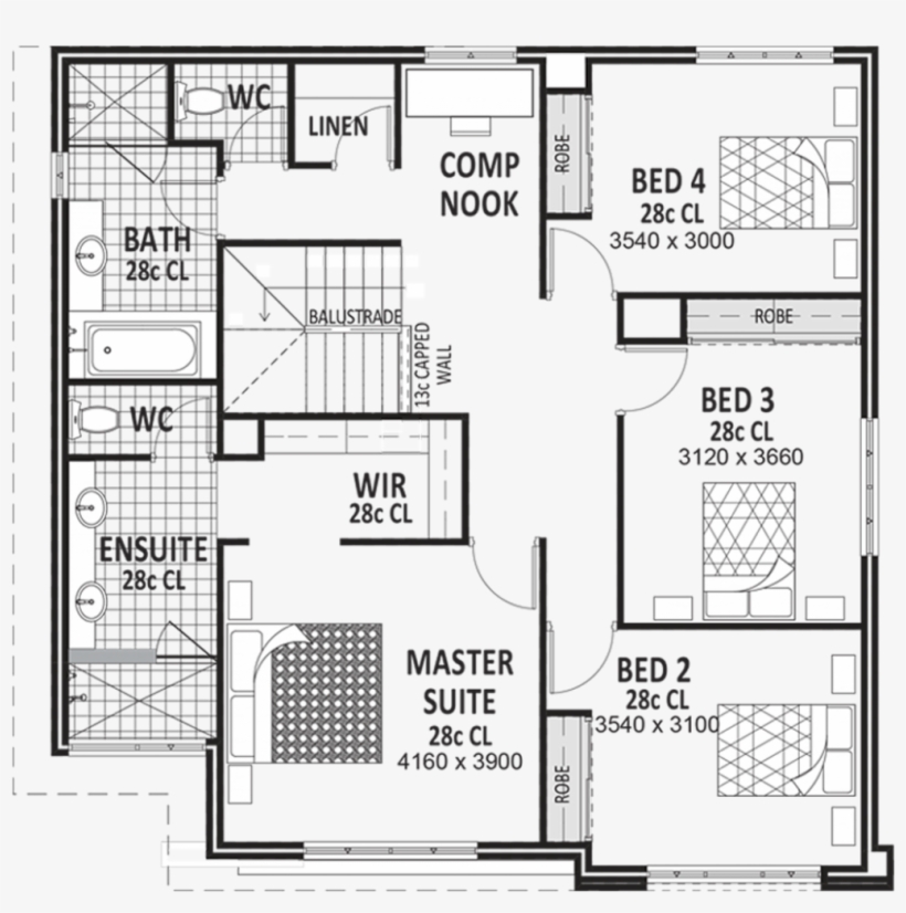 Plan Of Double Storeyding Accord Codes By Statedings - House, transparent png #9697462