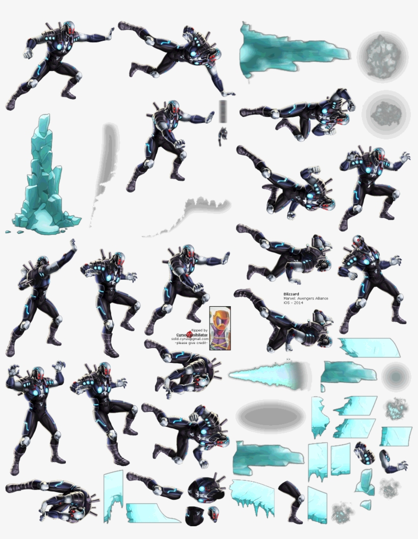 Click For Full Sized Image Blizzard - Marvel Blizzard, transparent png #9698226