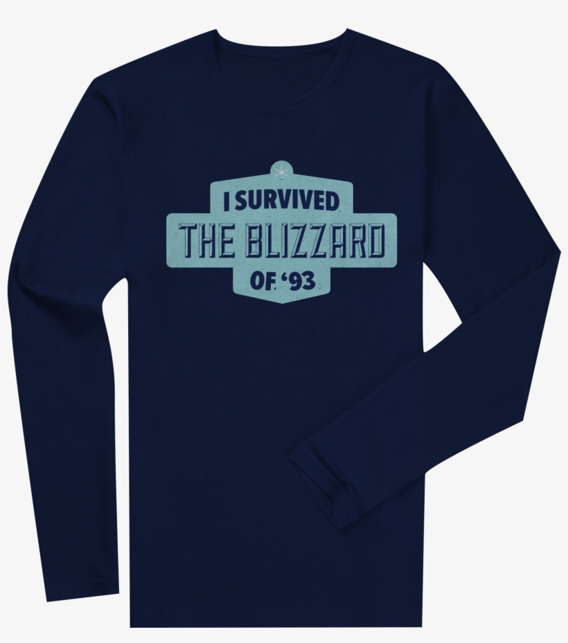 I Survived Blizzard Of '93 Long Sleeve T-shirt - Active Shirt, transparent png #9698411