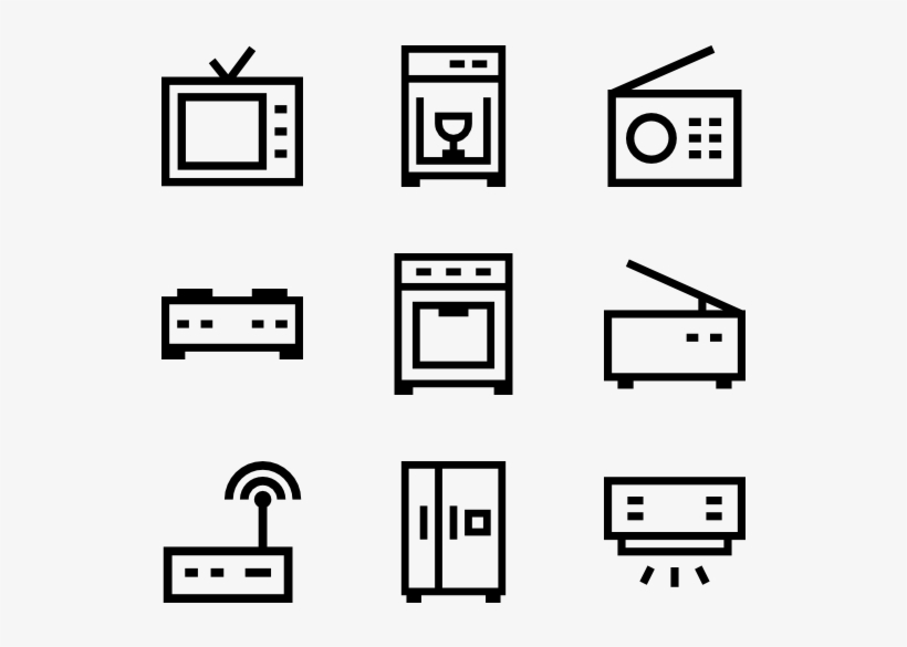 Linear Electronic Devices - Printing Icons, transparent png #9699541