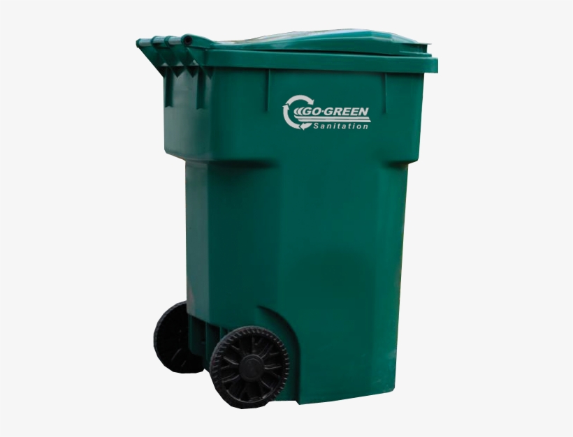Go Green Sanitation Residential - Green Plastic Trash Can, transparent png #970359