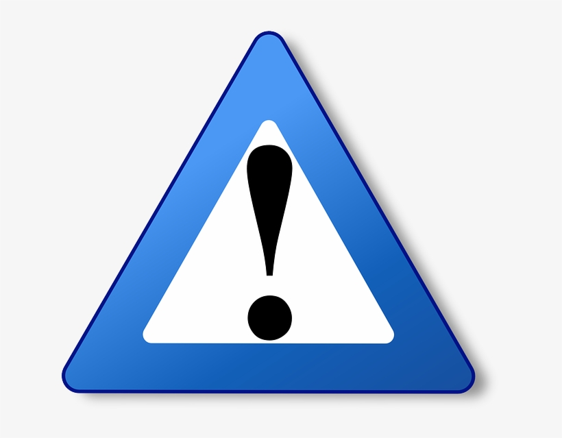 Sign, Icon, Blue, Triangle, Warning, Effect - Warning Sign Blue, transparent png #970785