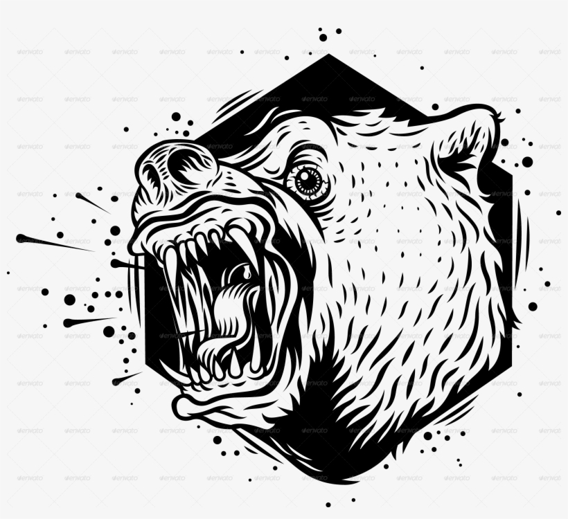 Clipart Royalty Free Library Collection Of Free Bear - Angry Bear Logo Png, transparent png #970839