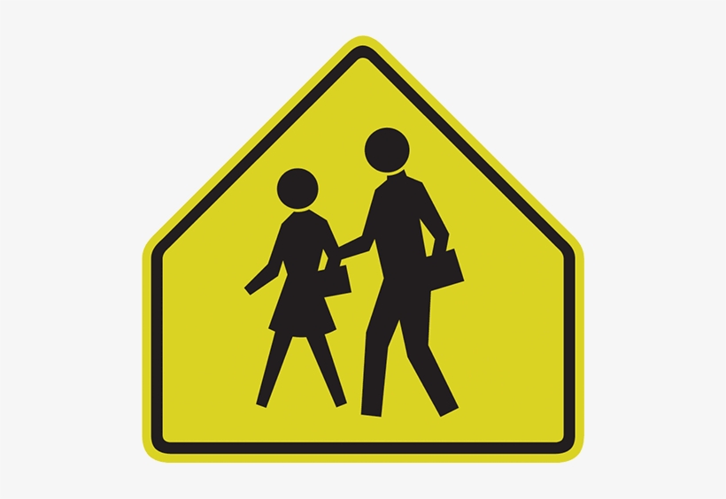 School Sign - School Zone Road Sign, transparent png #970865