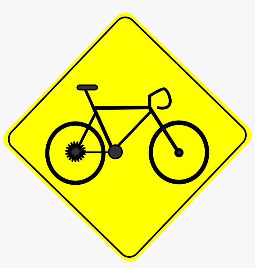 This Free Icons Png Design Of Bike Crossing Caution, transparent png #971031