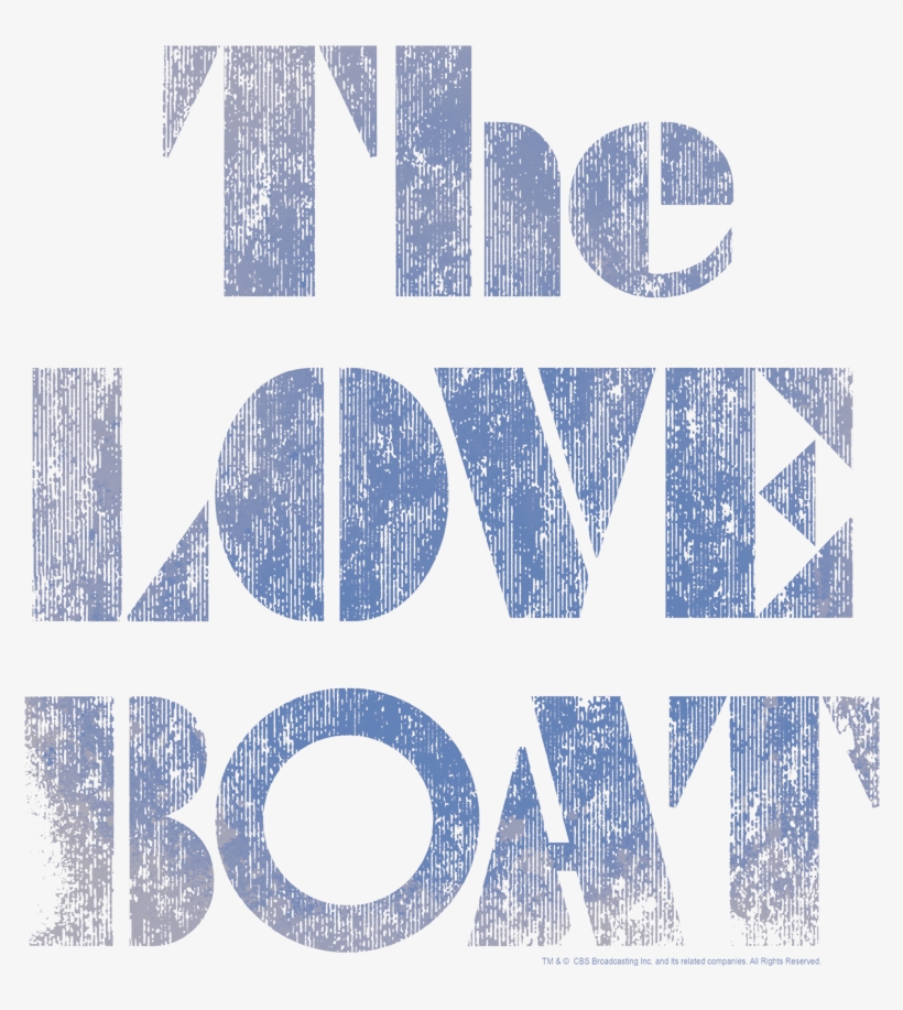 The Love Boat Distressed Juniors T-shirt - T-shirt: Love Boat - Distressed, 3x3in., transparent png #971091