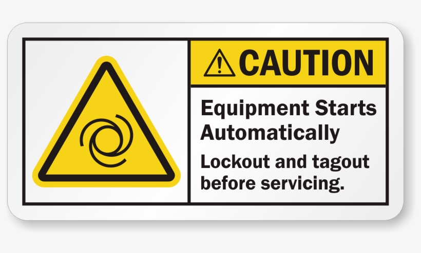 Zoom, Price, Buy - Caution Equipment Starts Automatically, transparent png #971359