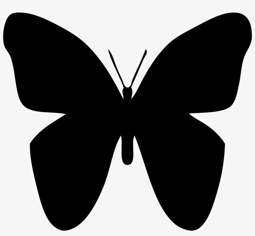 Silhouette Of Butterfly At Getdrawings - Black Butterfly Clipart, transparent png #971533