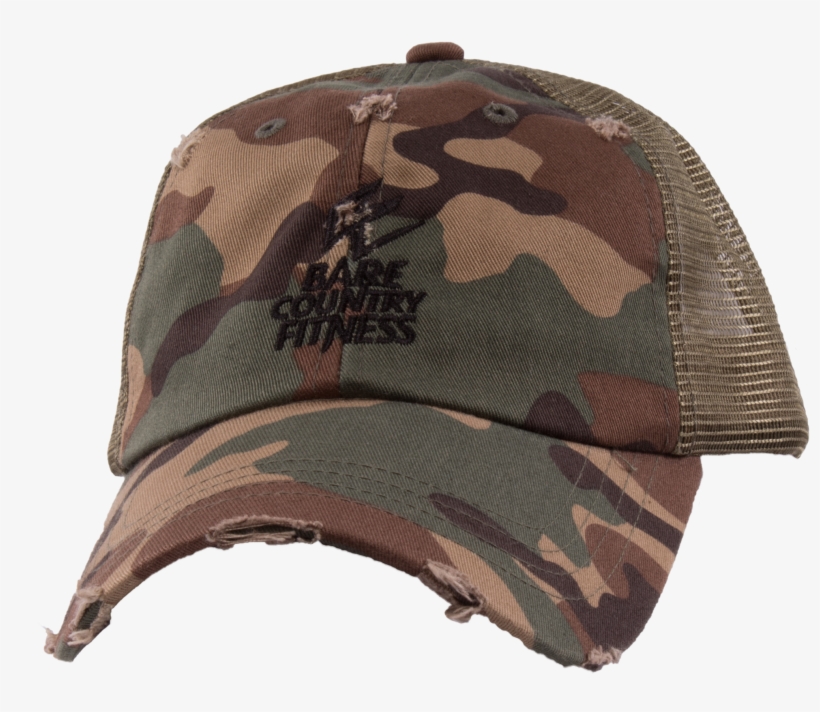 Distressed Camo Bcf Snapback Trucker Hat - Trucker Hat, transparent png #971582