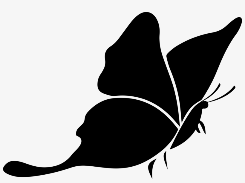Butterfly Silhouette Download Windows Metafile - Silhouette Butterfly Clip Art, transparent png #971605