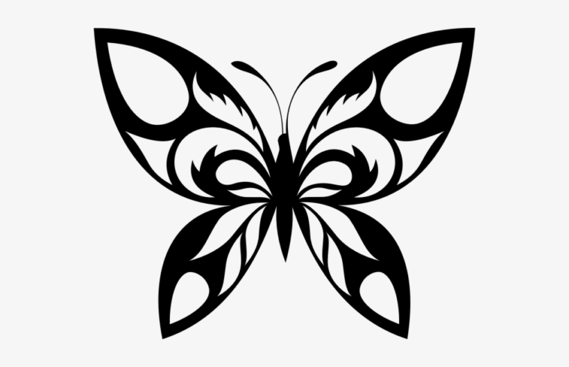 Tribal Butterfly Silhouette - Silhouettes Butterfly, transparent png #971660
