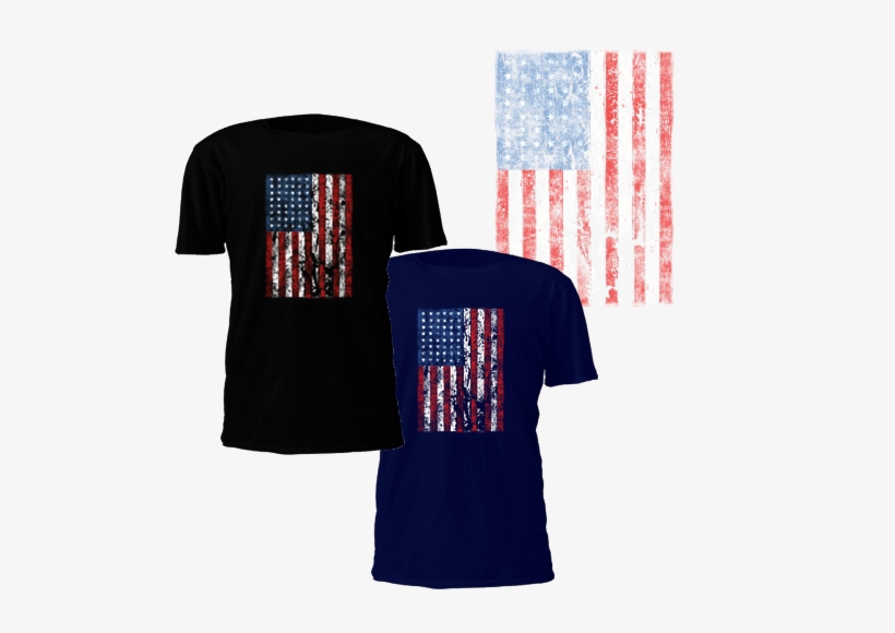 Distressed American Flag T-shirt - John 316 T Shirt, transparent png #971802