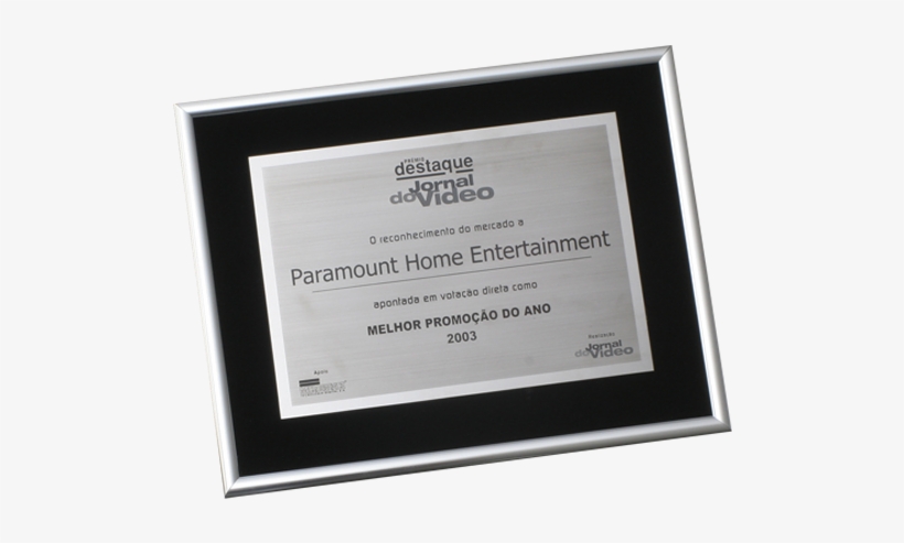 Certifiqually Brindes Especiais - Placa De Homenagem Com Moldura, transparent png #971824