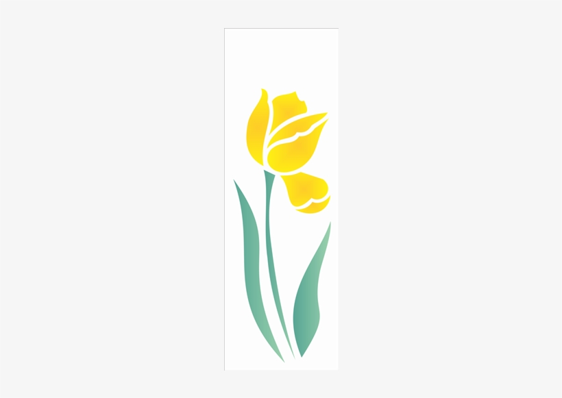 Stencil Opa 1870 Flor Tulipa I 10×30 Cm - Tulip, transparent png #971849
