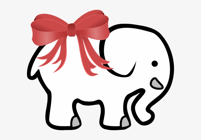 Download White Elephant With Red Bow Svg Clip Arts 600 X 493 Free Transparent Png Download Pngkey