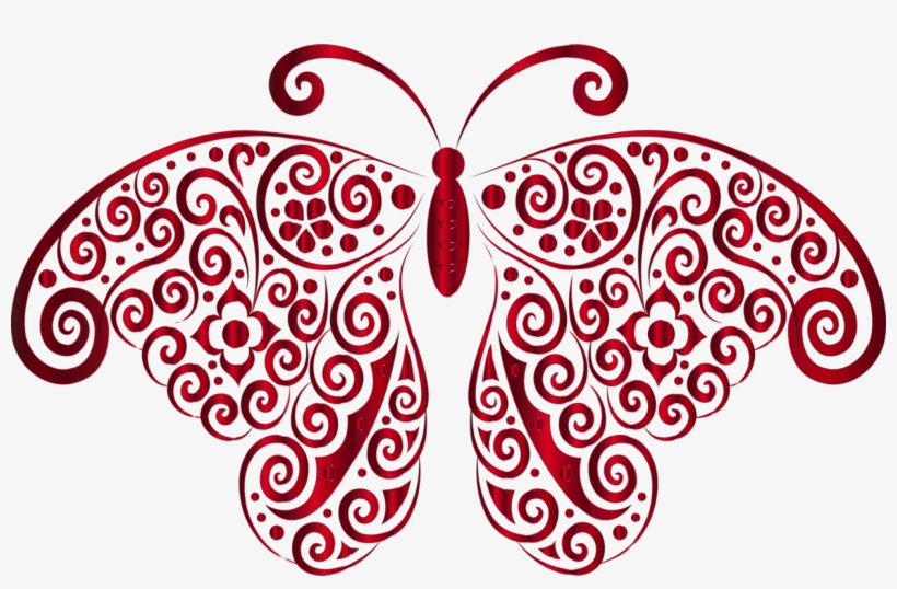 Butterfly Silhouette Visual Arts Cdr Line Art - Butterfly Silhouette Png, transparent png #971934